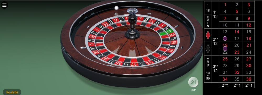 Betway Kenya roulette table