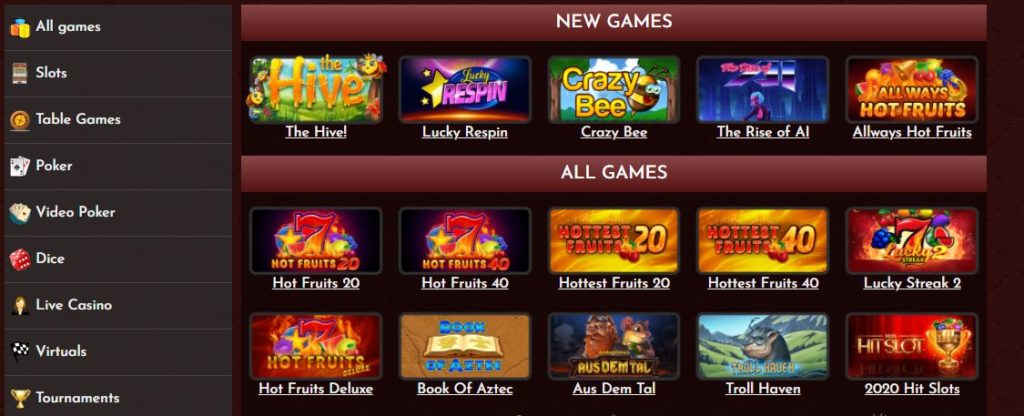 Coinbet24 Casino slot games