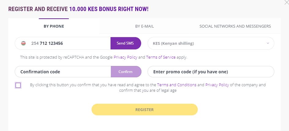 Helabet kenya register by phone