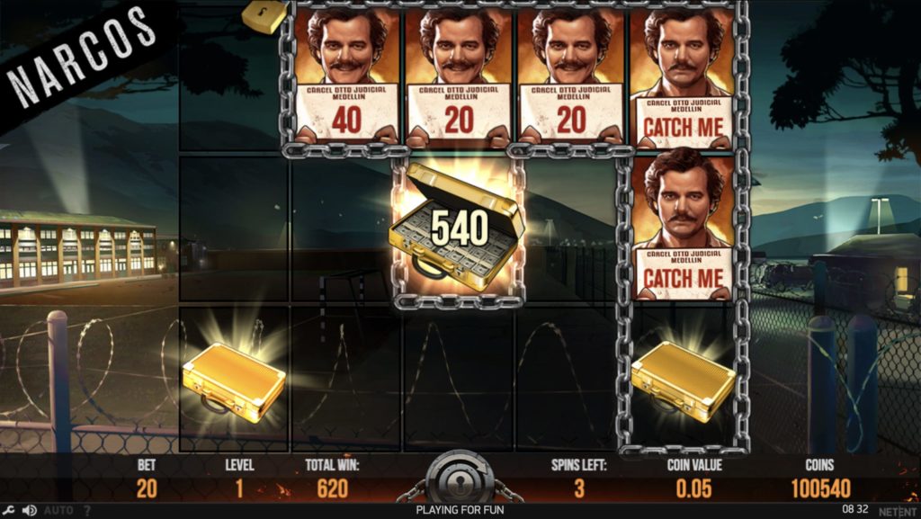 Narcos slot game bonus feature