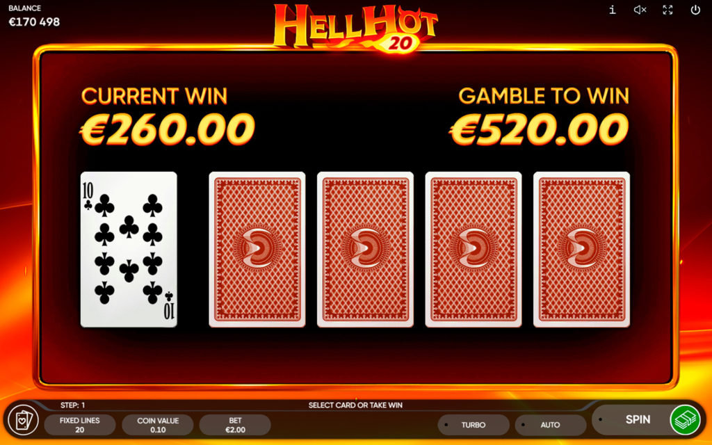 Hell Hot 20 gamble feature