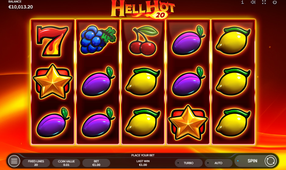 Hell hot 20 slot symbols