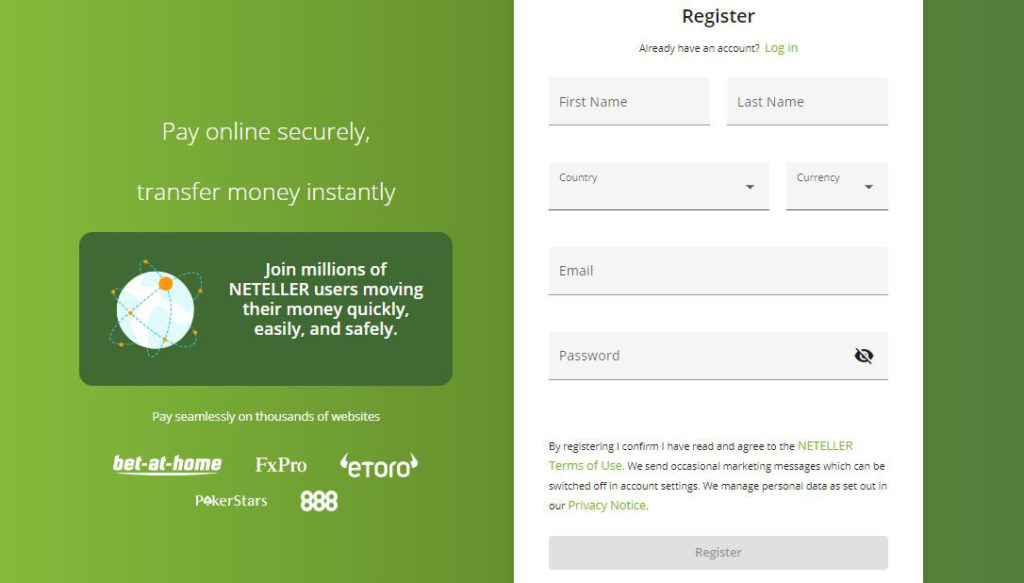 Neteller register