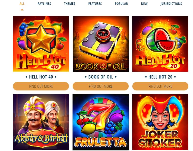 Endorphina slot games