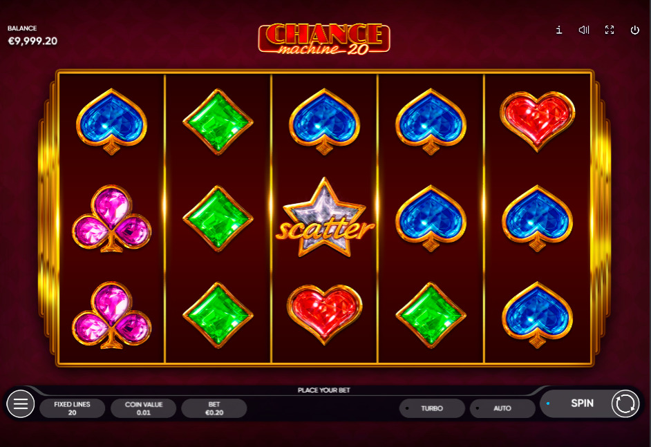 Chance machine 20 slot game