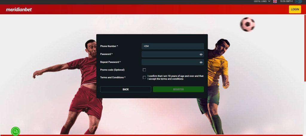 Meridianbet Casino Registration Process