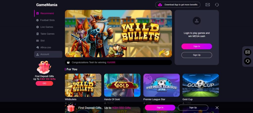 GameMania Kenya Casino